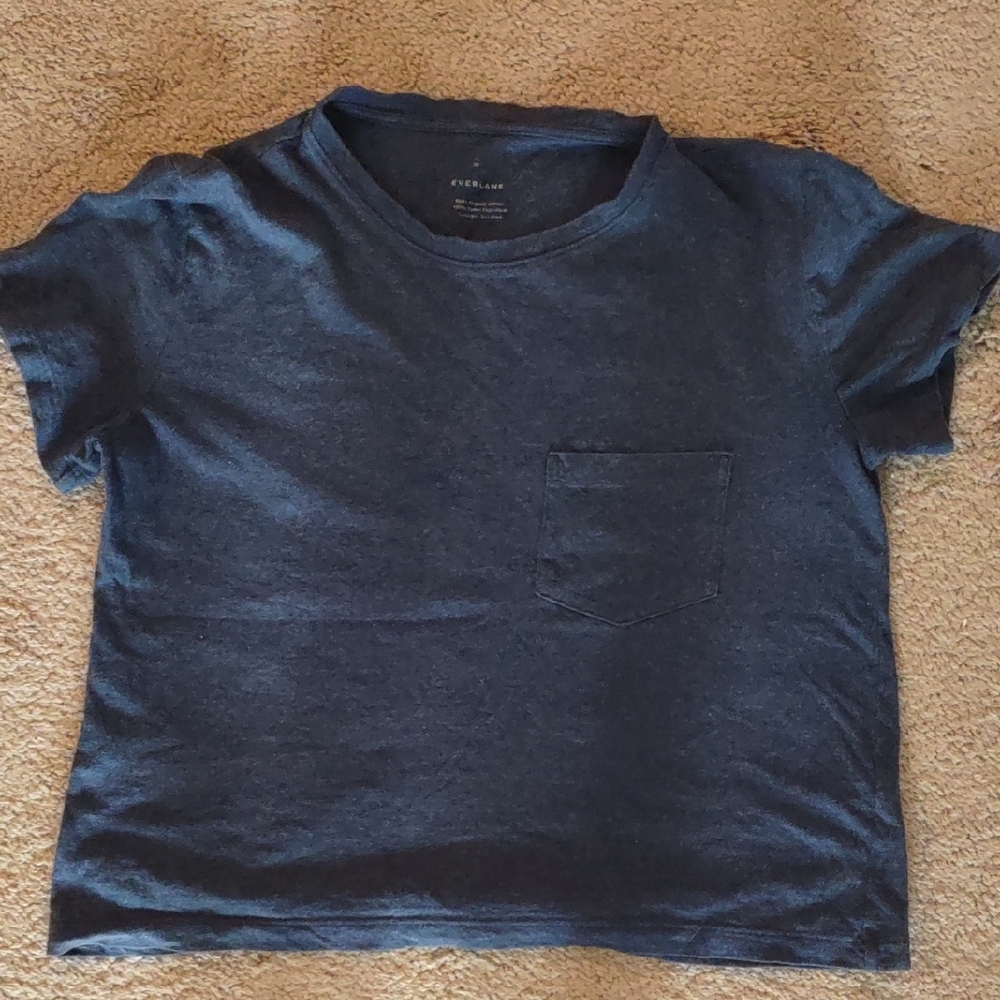 Everlane Womens Navy Short Sleeve Tee